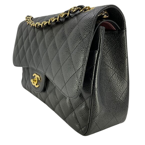 Chanel Quilted Caviar Jumbo Classic Double Flap Bag LIKE-NEW - Picture 5 of 11